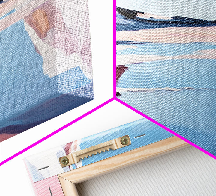 Canyon Lake View, Abstract Western Landscape, Earthy Desert Colors, Modern Nature Art, Framed Canvas Print, Entryway Wall Art