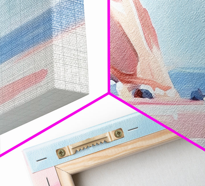 Cliffside View, Blue Sea, Framed Canvas Print, Coastal Landscape, Minimalist Art, Nature Wall Art, Boho Home Decor, Summer Aesthetic