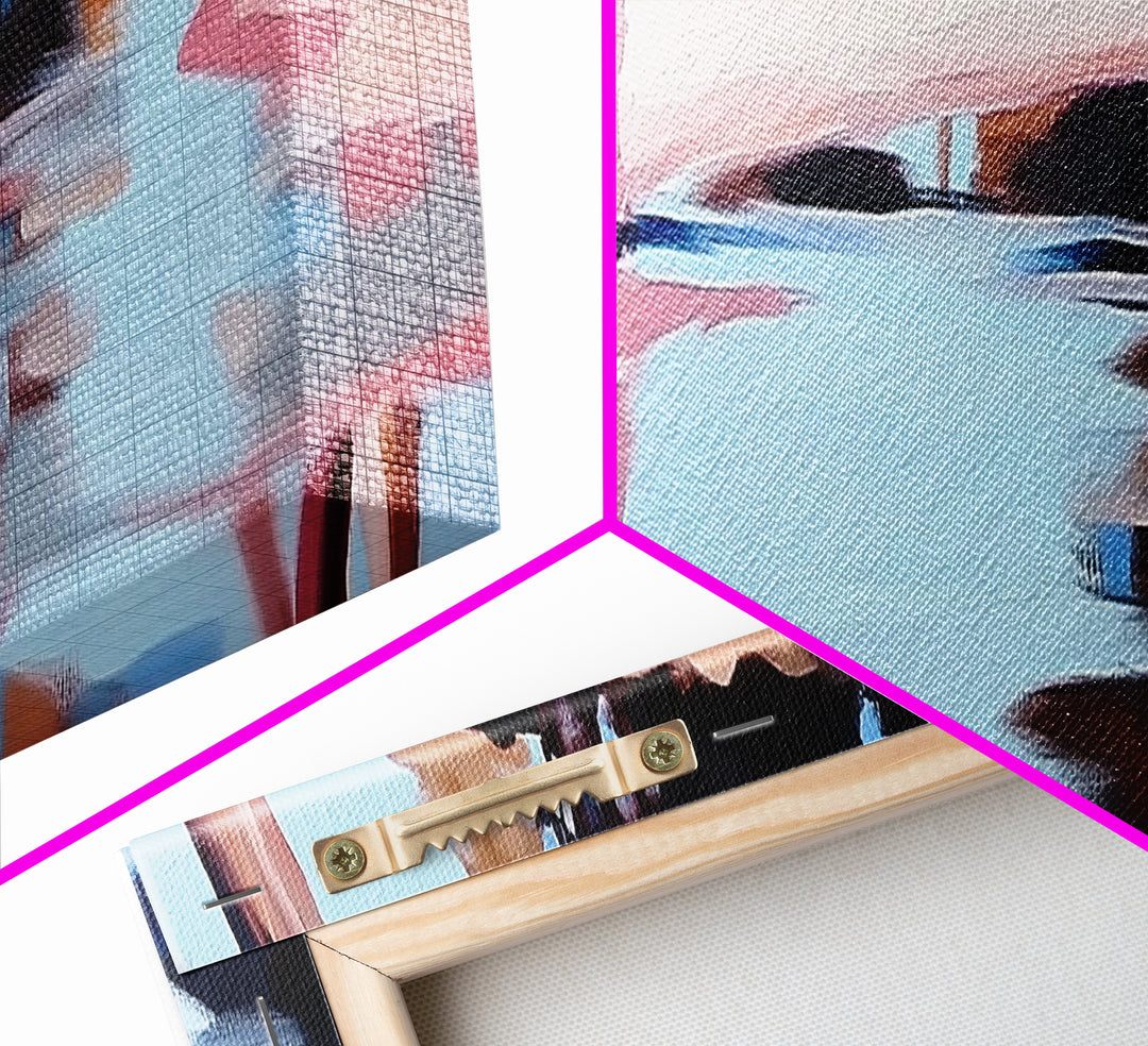 Riverbank, Water Reflections, Tranquil Scene, Framed Canvas Print, Serene Wall Art, Zen Home Decor, Neutral Landscape, Modern