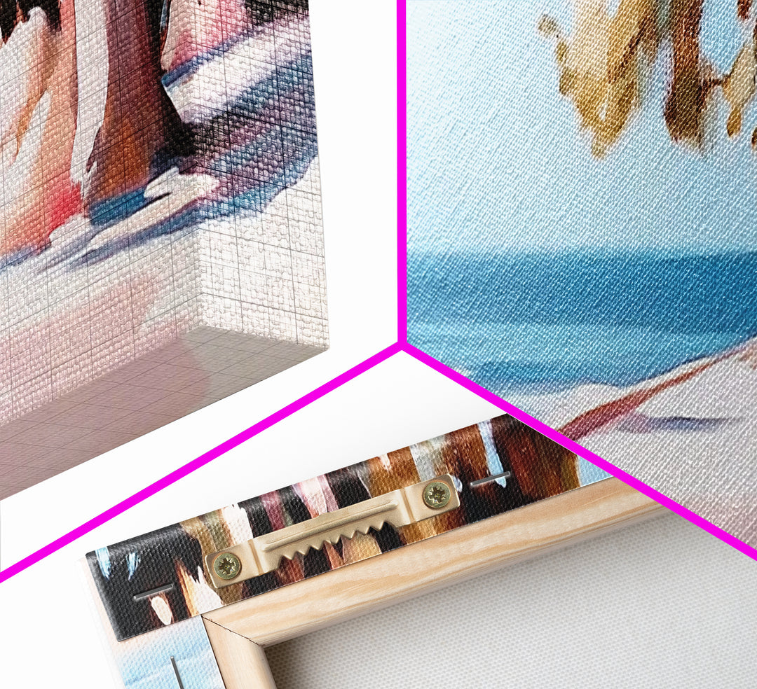 Beach Horizon, Coastal Escape, Tranquil Ocean Art, Seaside Aesthetic, Relaxing Home Decor, Bohemian Summer Vibes, Canvas Print