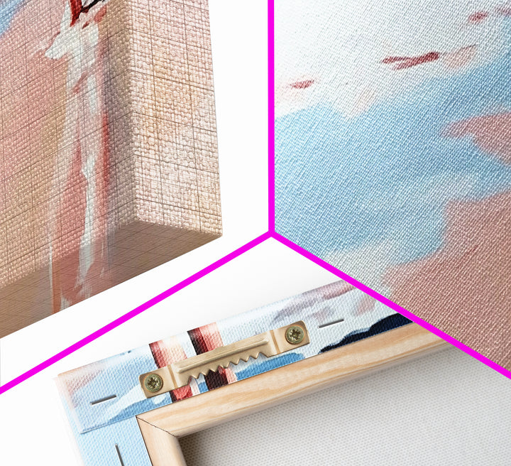 Coastal Walk, Beach, Ocean, Serenity, Framed Canvas Print, Coastal Wall Art, Nautical Decor, Living Room Wall Art, Minimalist Art