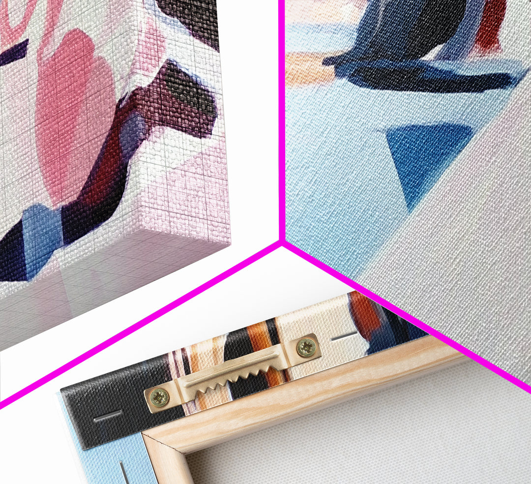 Desert Reflection, Minimalist Art, Modern Landscape, Neutral Tones, Framed Canvas Print, Boho Decor, Living Room Wall Art, Large Art