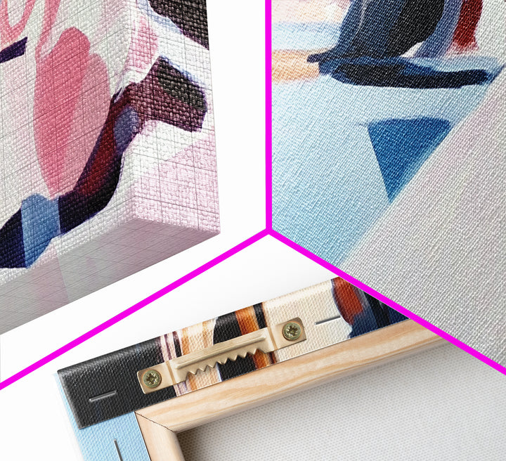 Desert Reflection, Minimalist Art, Modern Landscape, Neutral Tones, Framed Canvas Print, Boho Decor, Living Room Wall Art, Large Art