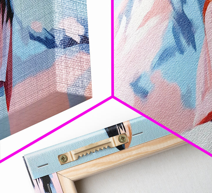 Serene Waters, Abstract Beach, Coastal Vibes, Soft Pastels, Canvas Print, Minimalist Art, Bedroom Wall Art, Contemporary Seascape