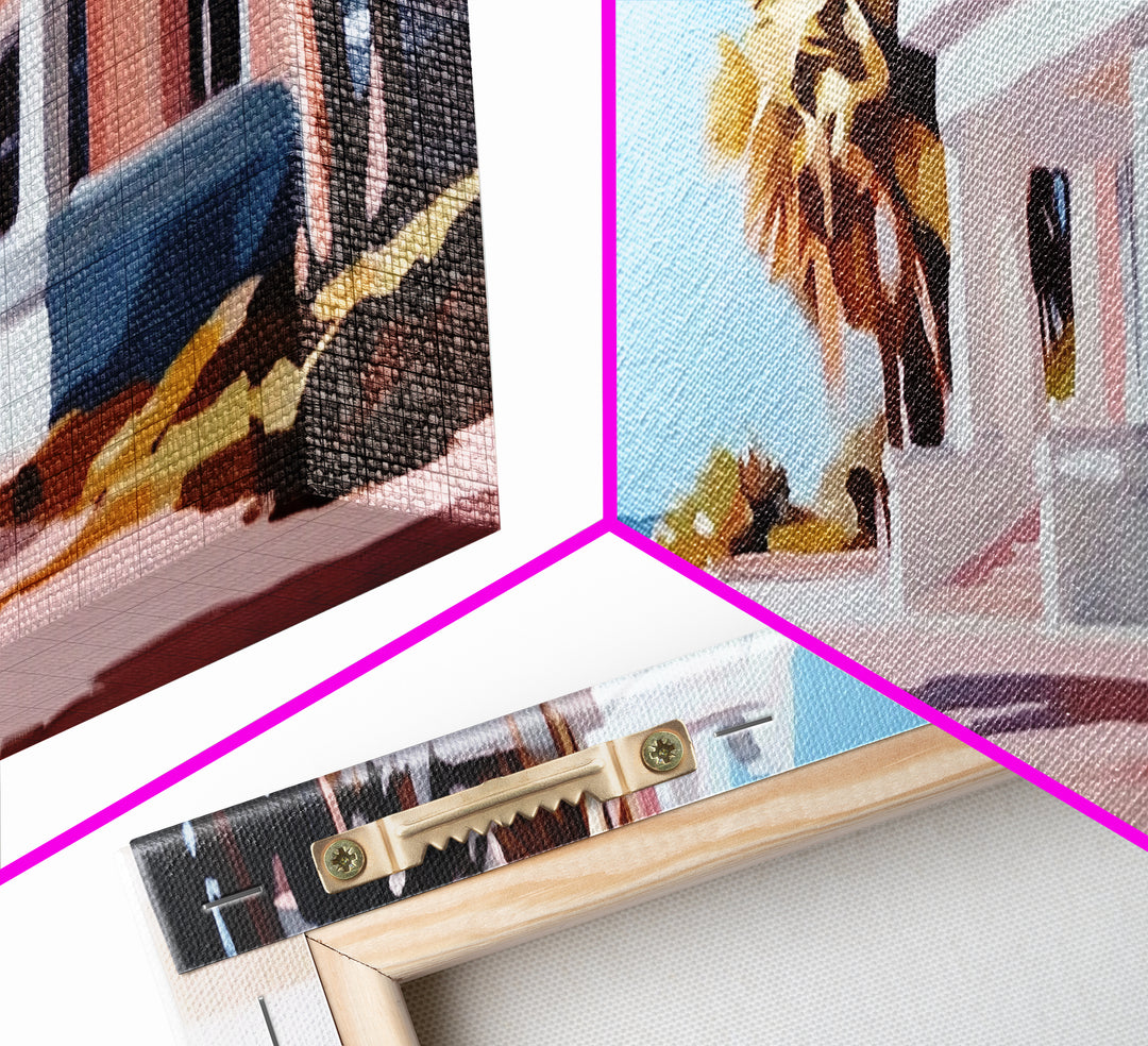 Beach House, Coastal Art, Modern Seascape, Framed Canvas Print, Living Room Wall Art, Pastel Ocean, Minimalist Decor, Nautical Home