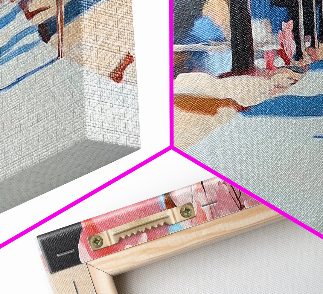 Cherry Blossom Path, Romantic Walkway, Springtime Art, Canvas Print, Soft Floral Wall Art, Dreamy Pastel Tones, Bedroom Decor