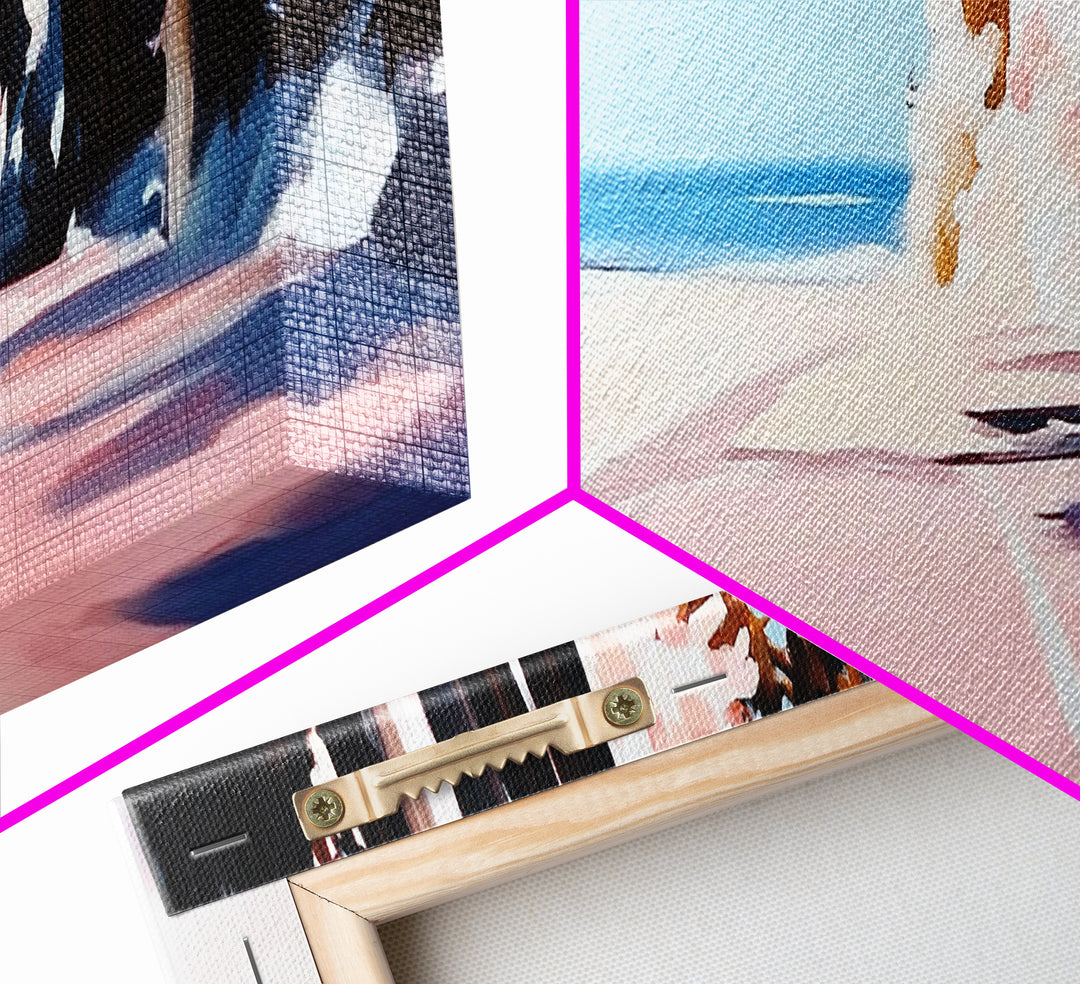 Coastal Walkway, Beach Scene, Ocean Art, Framed Canvas Print, Seaside Home Decor, Nautical Wall Art, Coastal Living, Summer Aesthetic