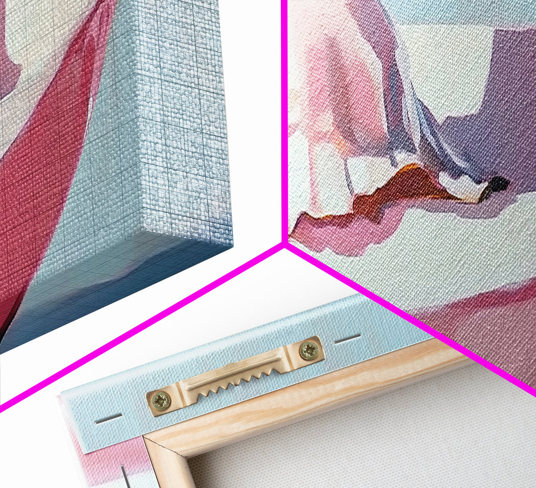 Beach Shell, Coastal Decor, Modern Art, Framed Canvas Print, Pastel Beach Wall Art, Minimalist Ocean Art, Nautical Art, Summer Vibes