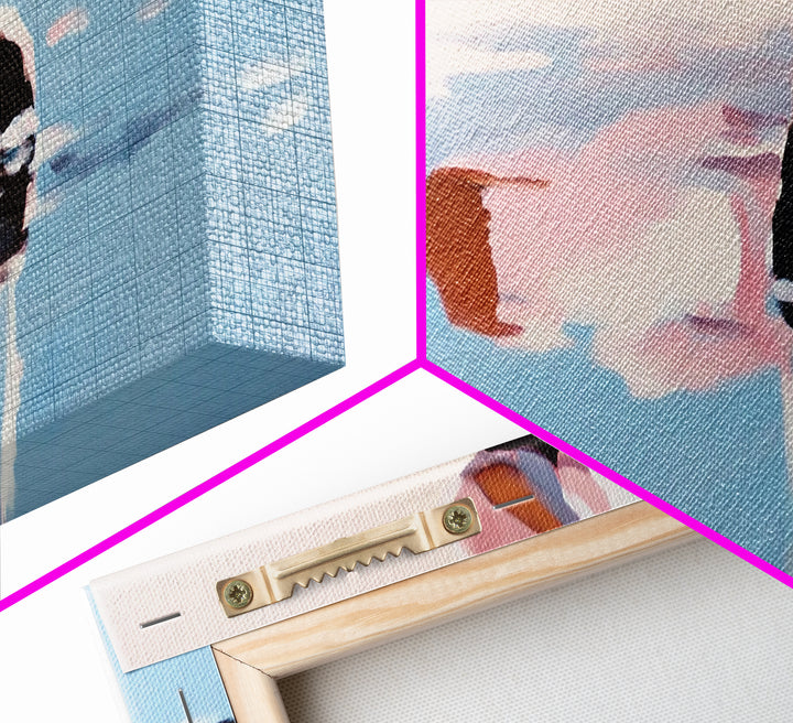 Rock Pool Reflection, Abstract Beach Art, Coastal Serenity, Soft Pastel Decor, Modern Minimalist Aesthetic, Canvas Print, Ocean Vibes