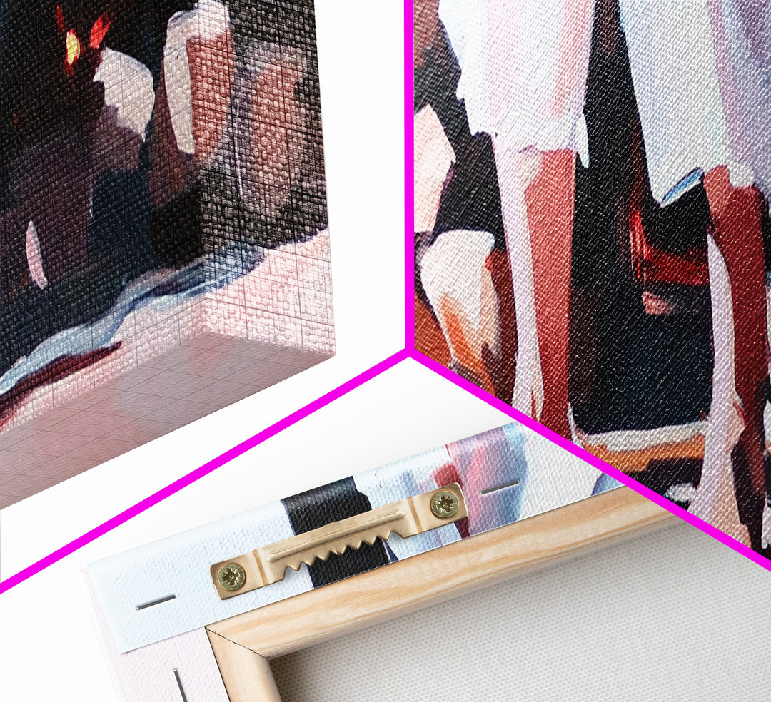 Beach Reflections, Ocean Shore, Summer Vibes, Framed Canvas Print, Coastal Wall Decor, Seascape Painting, Minimalist Beach Art