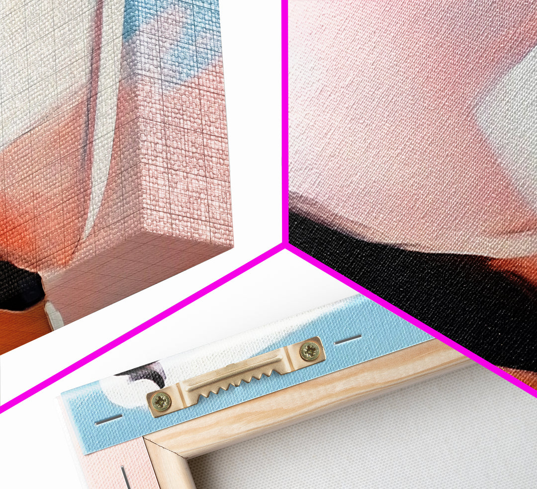 Rowboat on Shore, Nautical Scene, Pastel Coastal Art, Minimalist Ocean Print, Beach House Decor, Serene Wall Art, Canvas Print