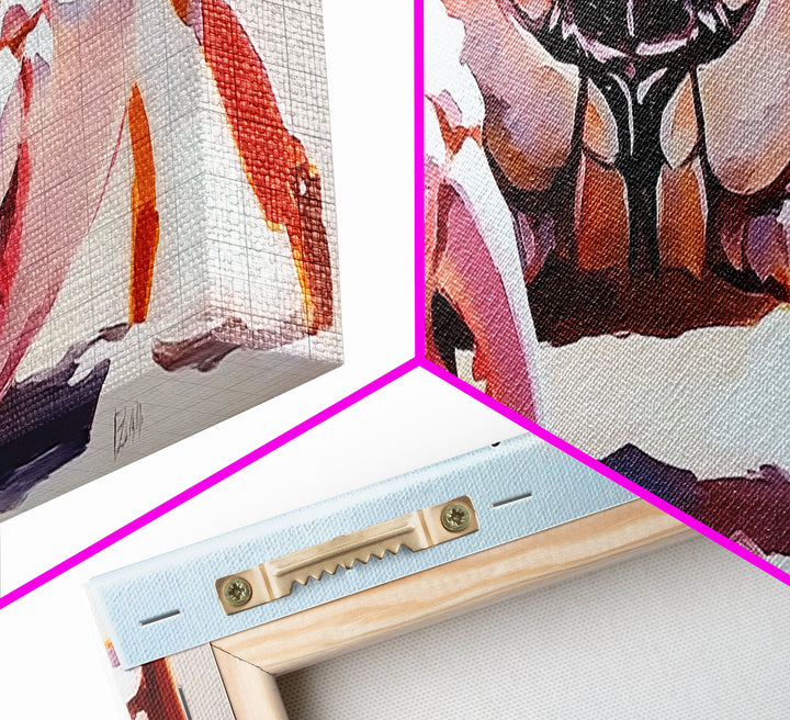 Crab Art, Beach Wall Art, Coastal Decor, Nautical Painting, Ocean Animal Print, Pastel Tones, Living Room Art, Canvas Print