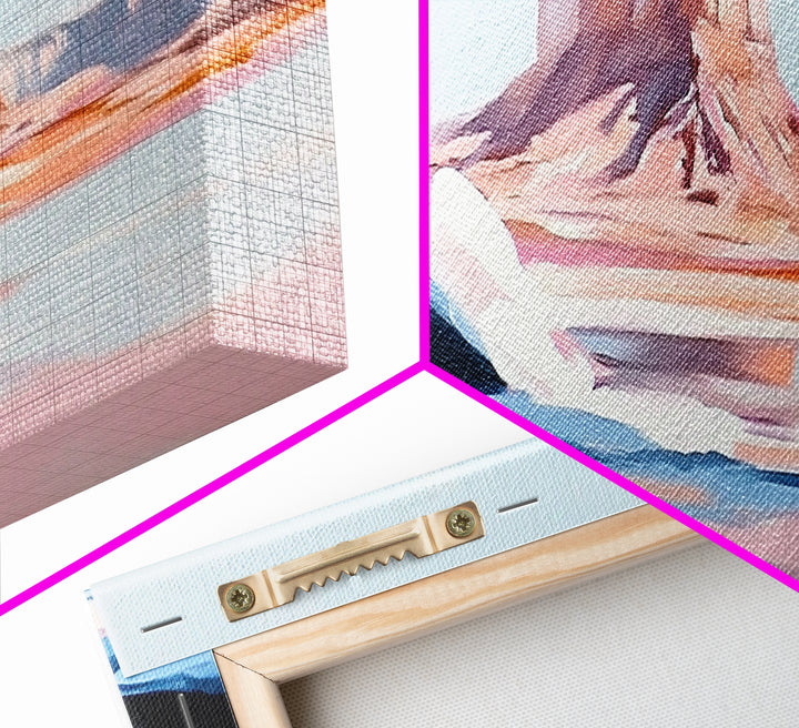 Desert Scene, Western Landscape, Minimalist Art, Framed Canvas Print, Modern Home Decor, Boho Wall Art, Office Wall Art, Nature Print