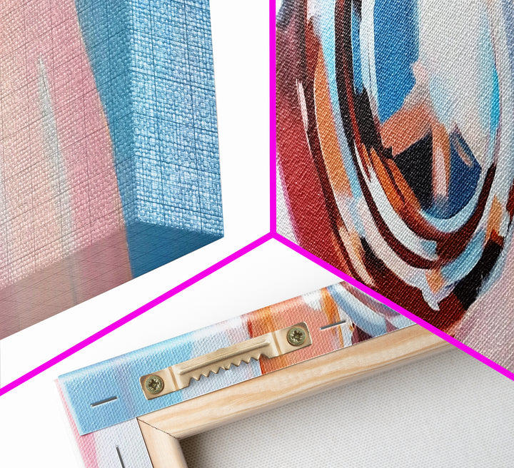 Nautical Charm, Seashell Necklace, Coastal Decor, Framed Canvas Print, Beach House Art, Minimalist Wall Art, Boho Art, Bedroom Decor