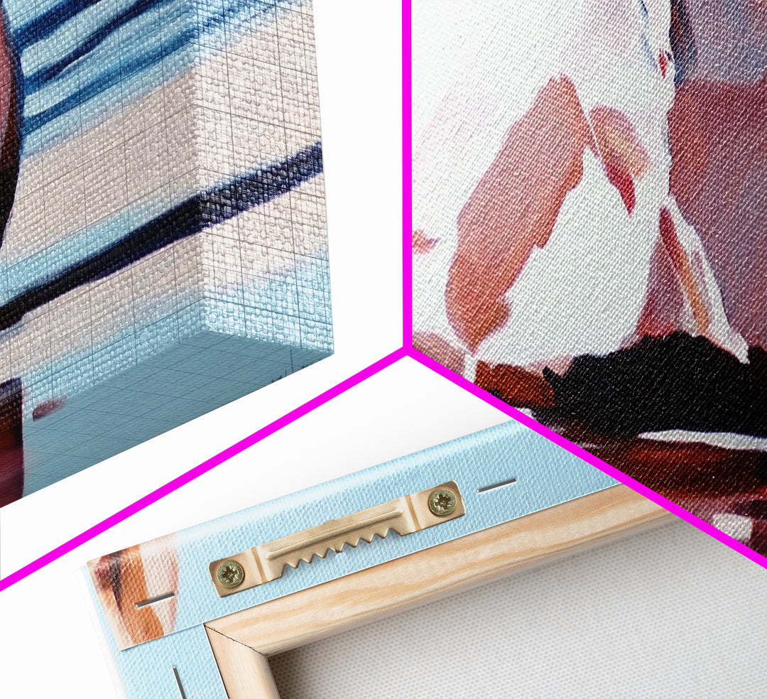 Beach Rock, Coastal Scene, Serene Landscape, Framed Canvas Print, Minimalist Wall Art, Modern Decor, Ocean Wall Art, Office Art