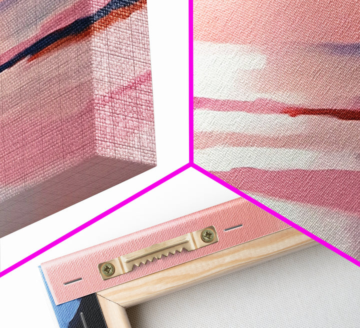 Blush Sky, Ocean Reflection, Pastel Landscape, Coastal Serenity, Canvas Print, Bedroom Wall Art, Modern Impressionist, Gift Idea