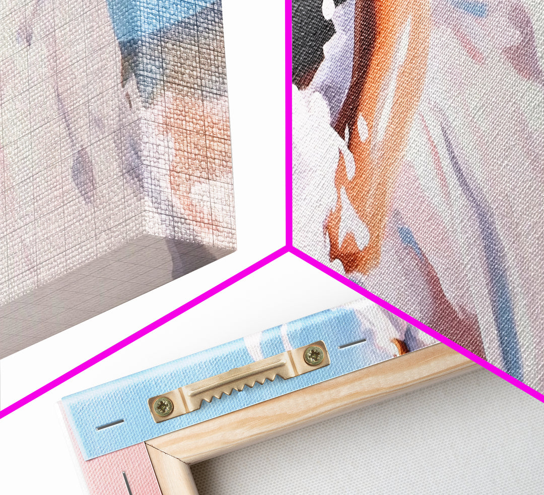 Abstract Ocean Waves, Coastal Wall Art, Beach Aesthetic, Pastel Seascape, Large Canvas Print, Minimalist Art, Living Room Decor