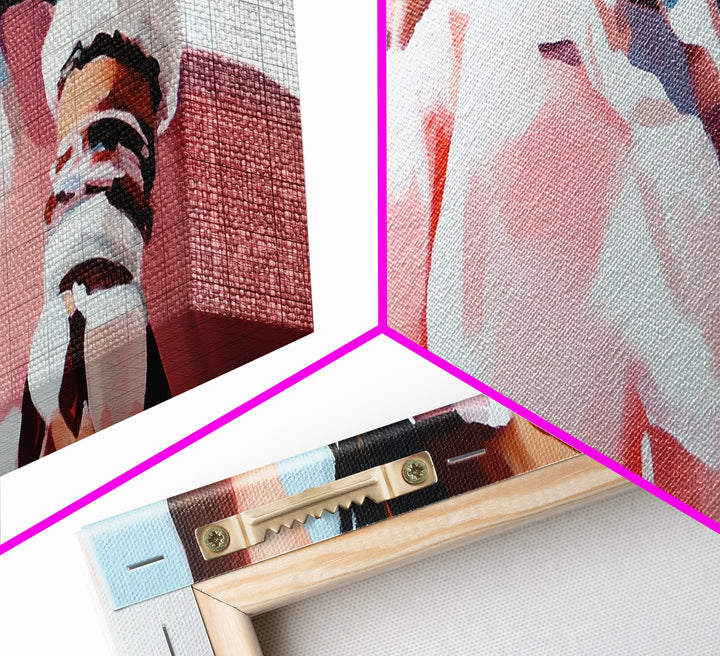 Boho Fashion Art, Flowing Dress Print, Pastel Aesthetic Painting, Minimalist Chic Decor, Large Canvas Print, Bedroom Wall Art