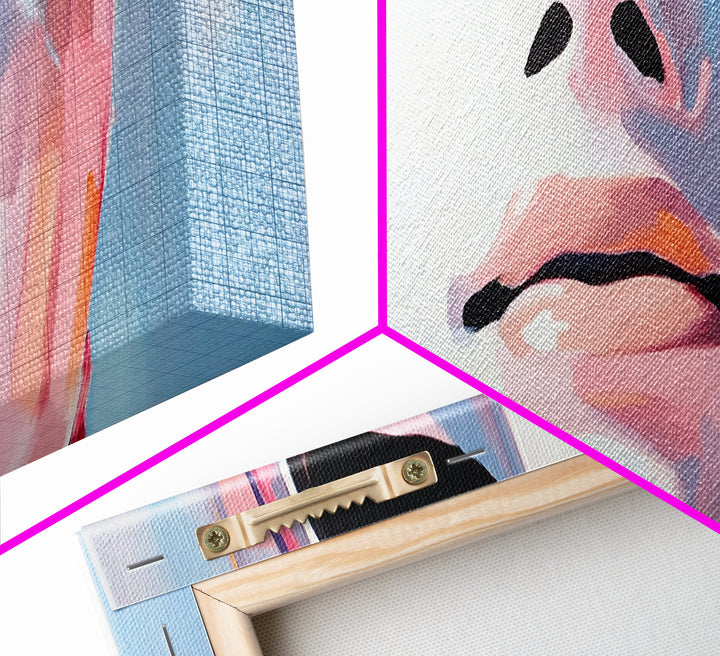 Abstract Mask Art, Portrait Painting, Soft Pastel Expression, Unique Wall Decor, Large Canvas Print, Minimalist Home Art, Boho Aesthetic