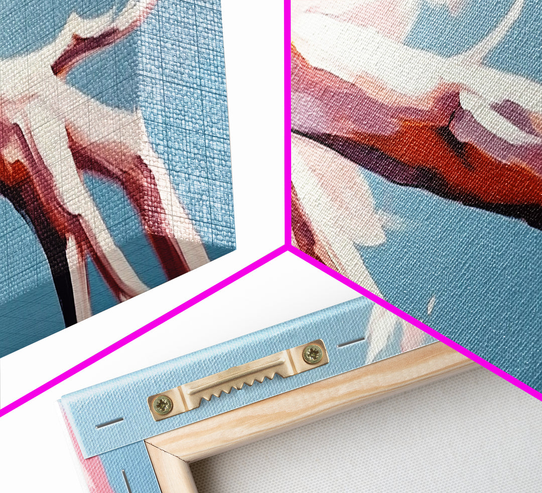 Blossoming Driftwood, Abstract Tree, Whimsical Nature, Framed Canvas Print, Bedroom Wall Art, Soft Pastel Decor, Contemporary Artwork