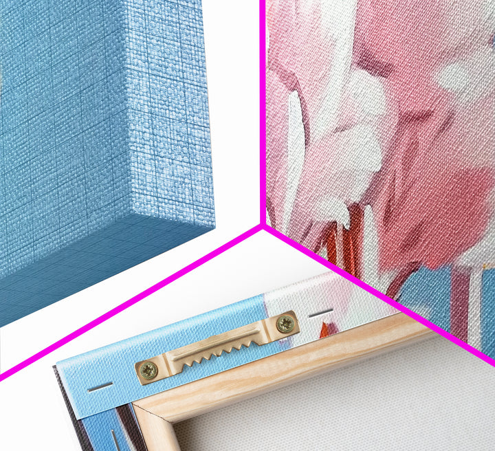 Blush Pampas, Soft Floral, Elegant Botanical Art, Minimalist Aesthetic, Pastel Wall Decor, Framed Canvas Print, Bedroom Wall Art