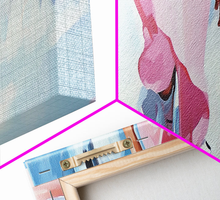 Beach Walk, Coastal Wall Art, Seascape Painting, Soft Pastel Home Decor, Minimalist Beach Aesthetic, Framed Canvas Print, Ocean Art