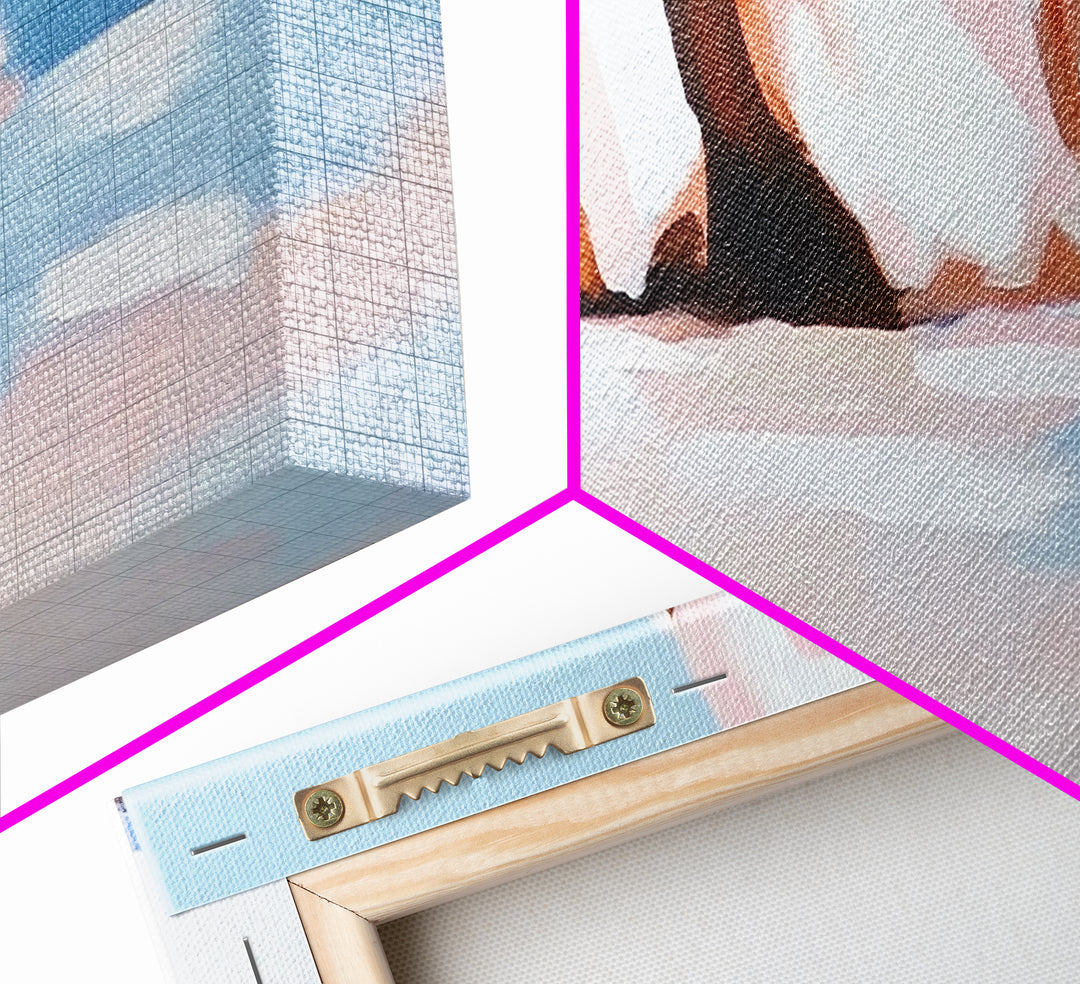 Ocean Breeze, Beach Vibes, Pastel Seascape, Summer Aesthetic, Canvas Print, Coastal Home Art, Boho Wall Art, Bedroom Decor