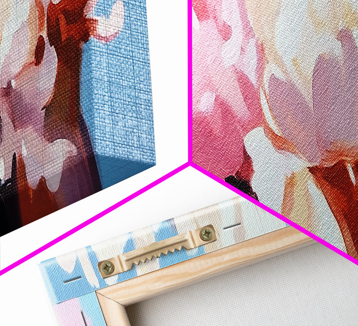 Blooming Peonies, Soft Floral Art, Pastel Wall Decor, Framed Canvas Print, Romantic Aesthetic, Bedroom Wall Art, Feminine Style