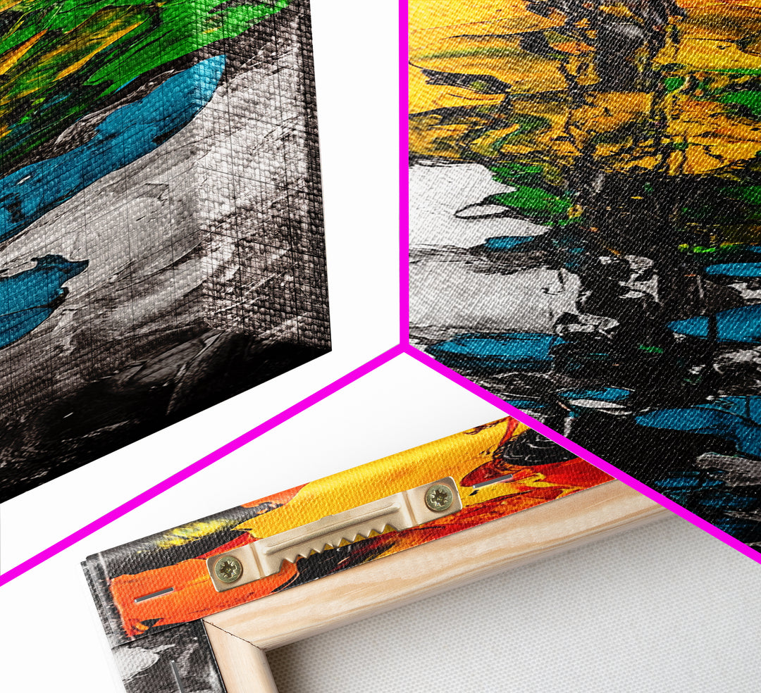 Abstract Floral, Modern Texture, Canvas Print, Vibrant Home Decor, Expressionist Art, Statement Wall Art, Living Room Painting