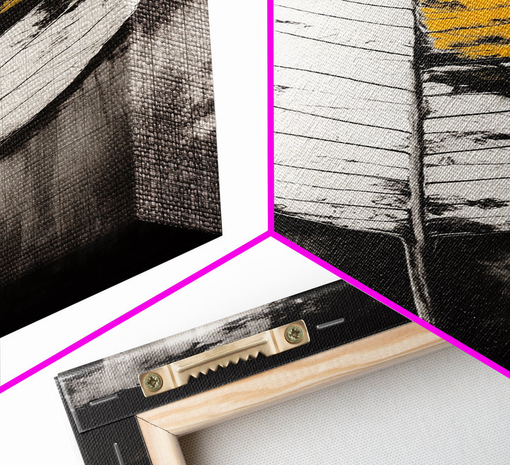 Autumn Leaf, Black and White, Minimalist, Framed Canvas Print, Modern Botanical Art, Monochrome Print, Fall Wall Decor, Cozy Home Art