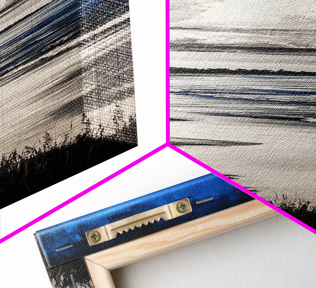 Coastal Serenity, Ocean Waves, Seascape Painting, Beach Decor, Blue Wall Art, Living Room Art, Modern Seascape, Framed Canvas Print