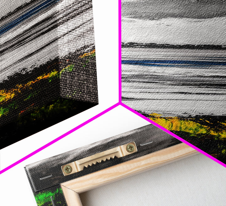 Coastal Horizon, Abstract Seascape Painting, Beach Wall Art, Framed Canvas Print, Office Decor, Ocean Waves Artwork, Living Room Art