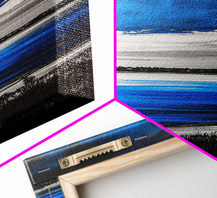 Blue Waters, Coastal Horizon, Minimalist Landscape, Modern Seascape, Canvas Print, Nautical Wall Art, Living Room Art, Office Decor