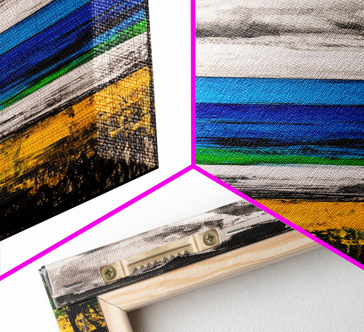 Abstract Beach, Ocean Wall Art, Modern Coastal, Seascape Painting, Minimalist Decor, Contemporary Art, Canvas Print, Living Room