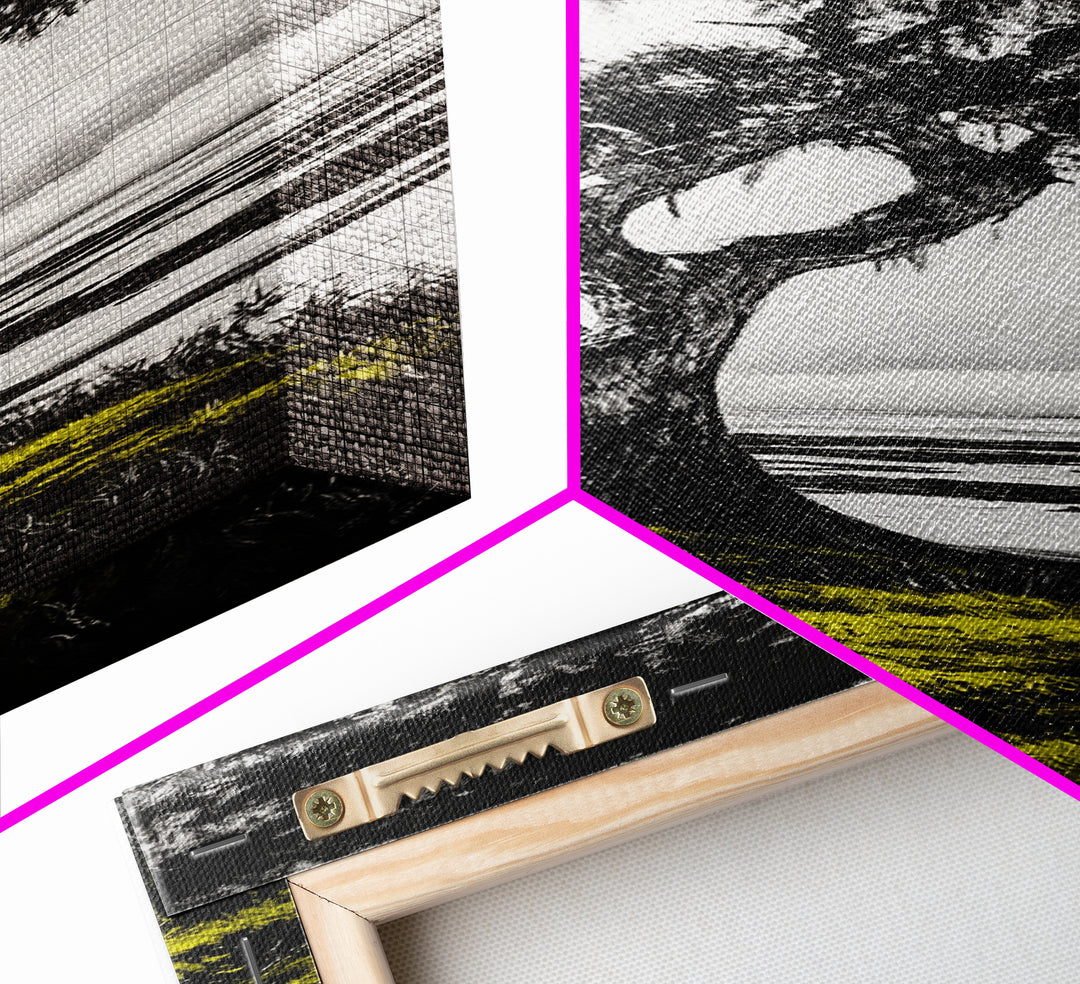 Oak Tree, Marshland Art, Canvas Print, Black and White Tree Art, Nature Wall Decor, Rustic Home Decor, Farmhouse Art, Living Room Wall Art