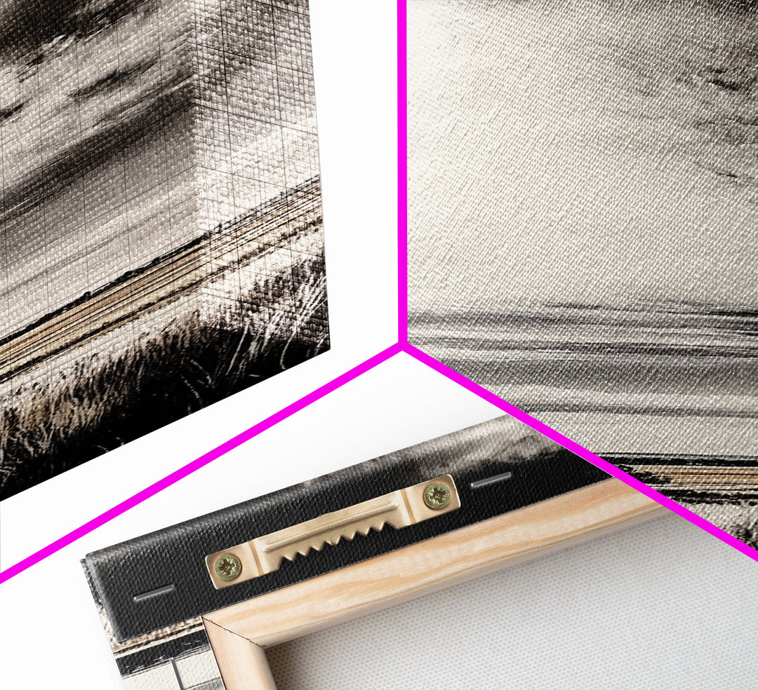 Dramatic Black and White Sky, Stormy Landscape Art, Nature Wall Decor, Rustic Farmhouse Artwork, Living Room Decor, Canvas Print