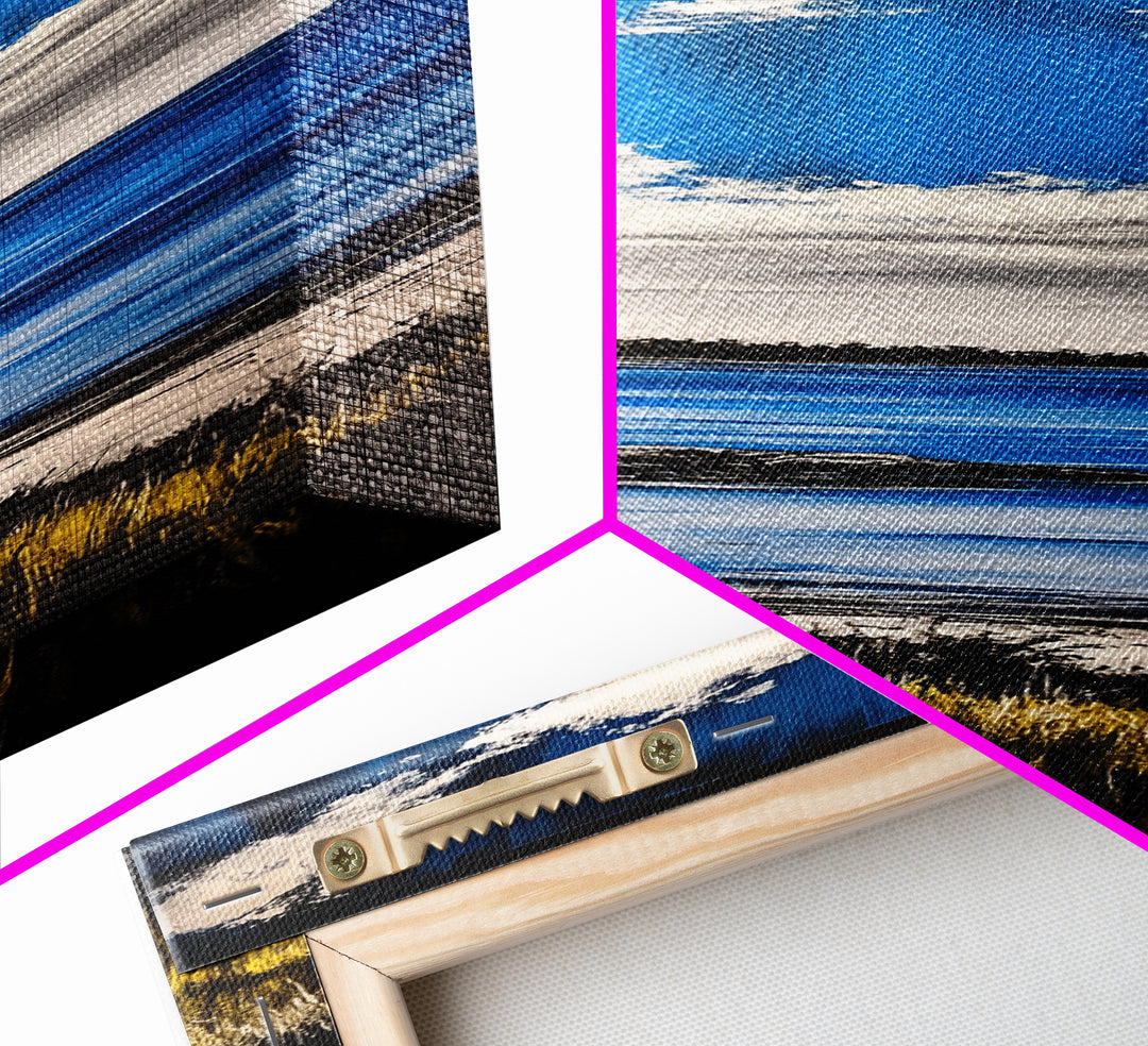 Blue Sky, Coastal Landscape Print, Nature Inspired Decor, Scenic Horizon Art, Beach House Aesthetic, Calming Atmosphere, Canvas Print