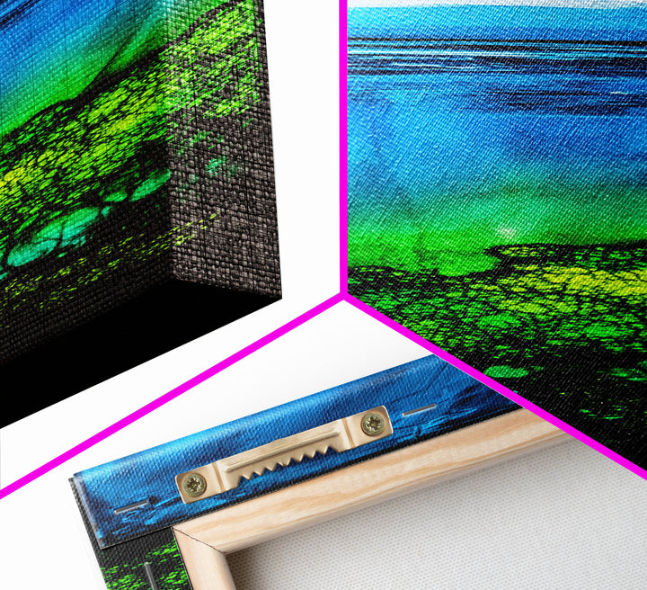 Ocean View, Tropical Water Scene, Coastal Home Art, Blue Green Landscape, Relaxing Beach Aesthetic, Tranquil Home, Canvas Print