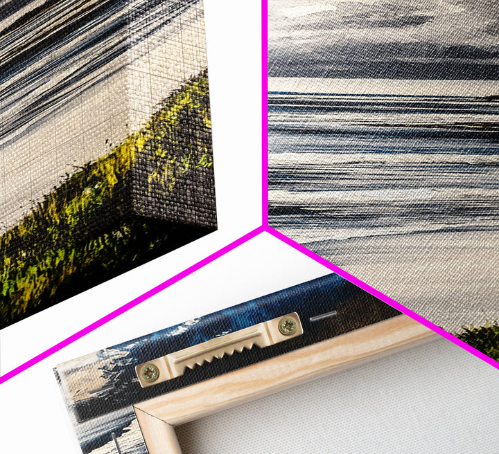 Coastal Blue, Canvas Print, Ocean Painting, Beach House Wall Art, Modern Seascape, Nautical Art, Office Wall Decor, Contemporary Artwork