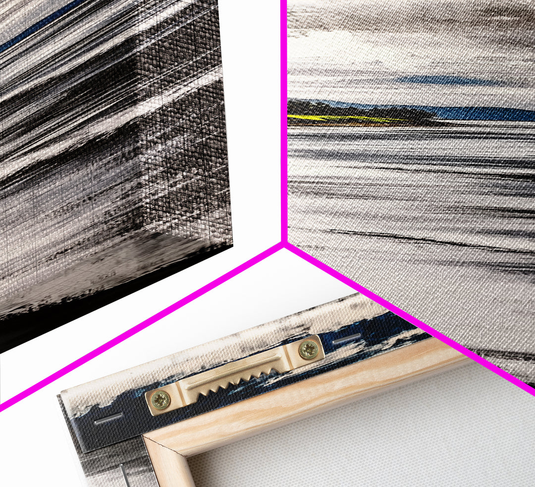 Coastal Shoreline, Blue and Green Art, Beach Wall Art, Ocean Canvas Print, Nautical Home Decor, Large Wall Art, Modern Living Room Art