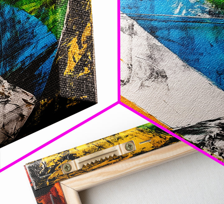 Abstract Shapes, Modern Art, Geometric Canvas Print, Bold Wall Art, Contemporary Home Decor, Large Office Art, Unique Statement Art