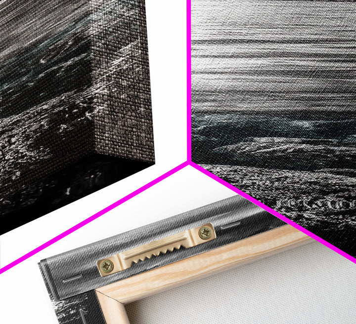 Ocean Depths, Coastal Art, Black and White Photography, Canvas Print, Beach Wall Art, Nautical Decor, Ocean Print, Modern Home Decor