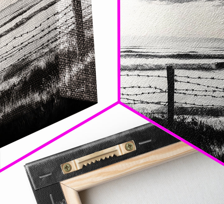 Dark Ocean, Stormy Sky, Coastal Landscape, Black and White Art, Moody Seascape, Living Room Wall Art, Nautical Decor, Framed Canvas Print