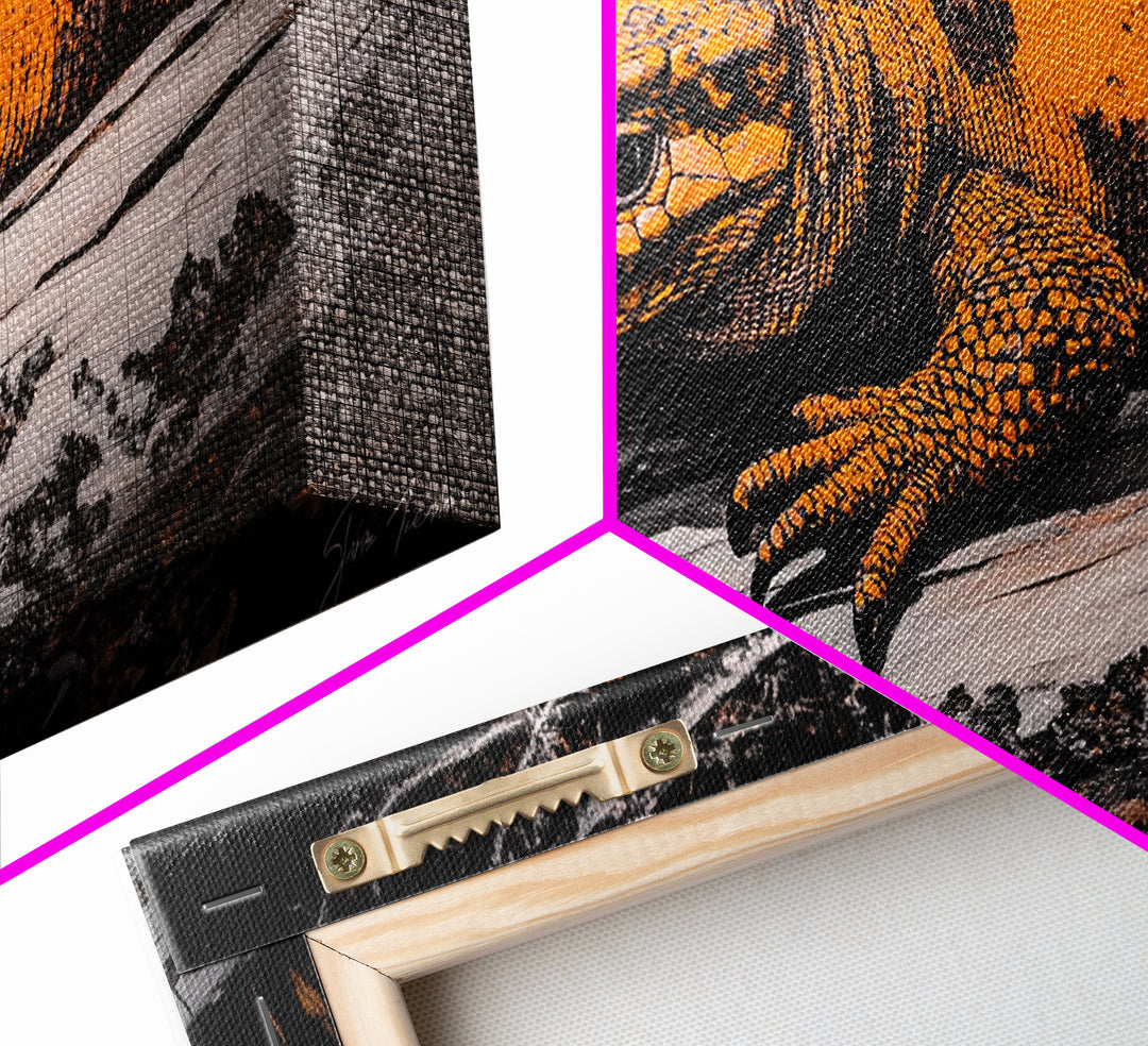 Reptile, Lizard, Wildlife, Canvas Print, Unique Wall Art, Animal Art, Rustic Decor, Living Room Art, Man Cave Gift, Nature Lover Gift