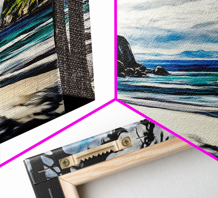 Coastal View, Ocean Cliffs, Nature Scene, Canvas Print, Beach Wall Art, Relaxing Home Decor, Nautical Theme, Large Seascape Painting