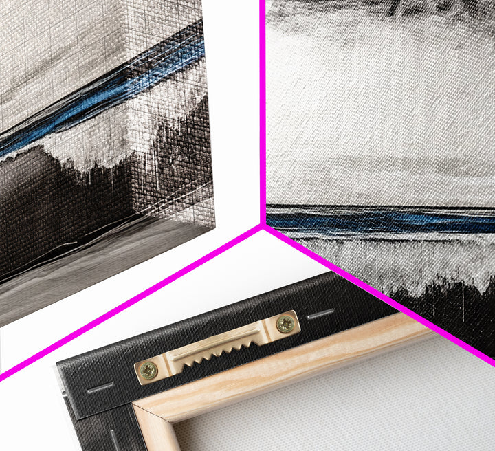 Monochrome Landscape, Mountain Art, Canvas Print, Black And White Landscape, Nature Painting, Living Room Wall Decor, Rustic Wall Art
