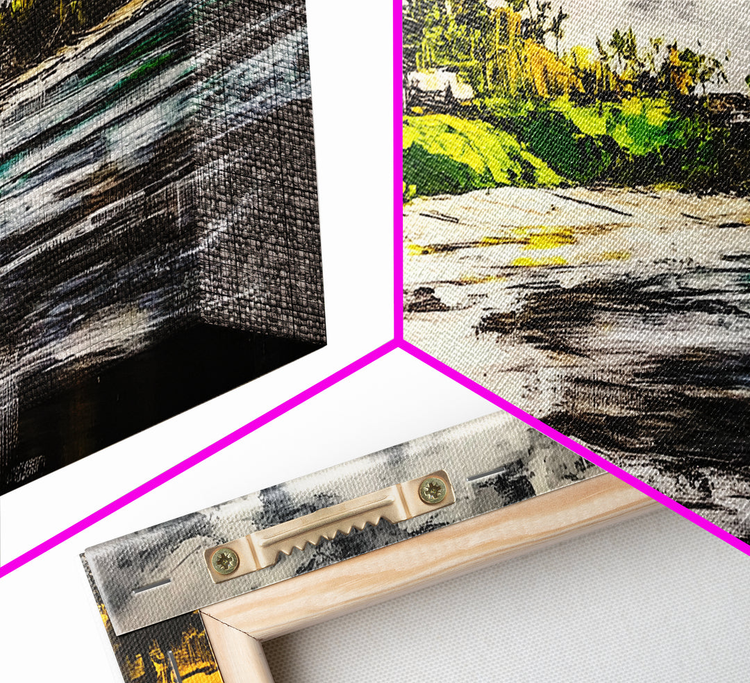 Beach House, Ocean View, Tropical Landscape, Framed Canvas Print, Coastal Art, Beach Wall Decor, Living Room Art, Boho Wall Art