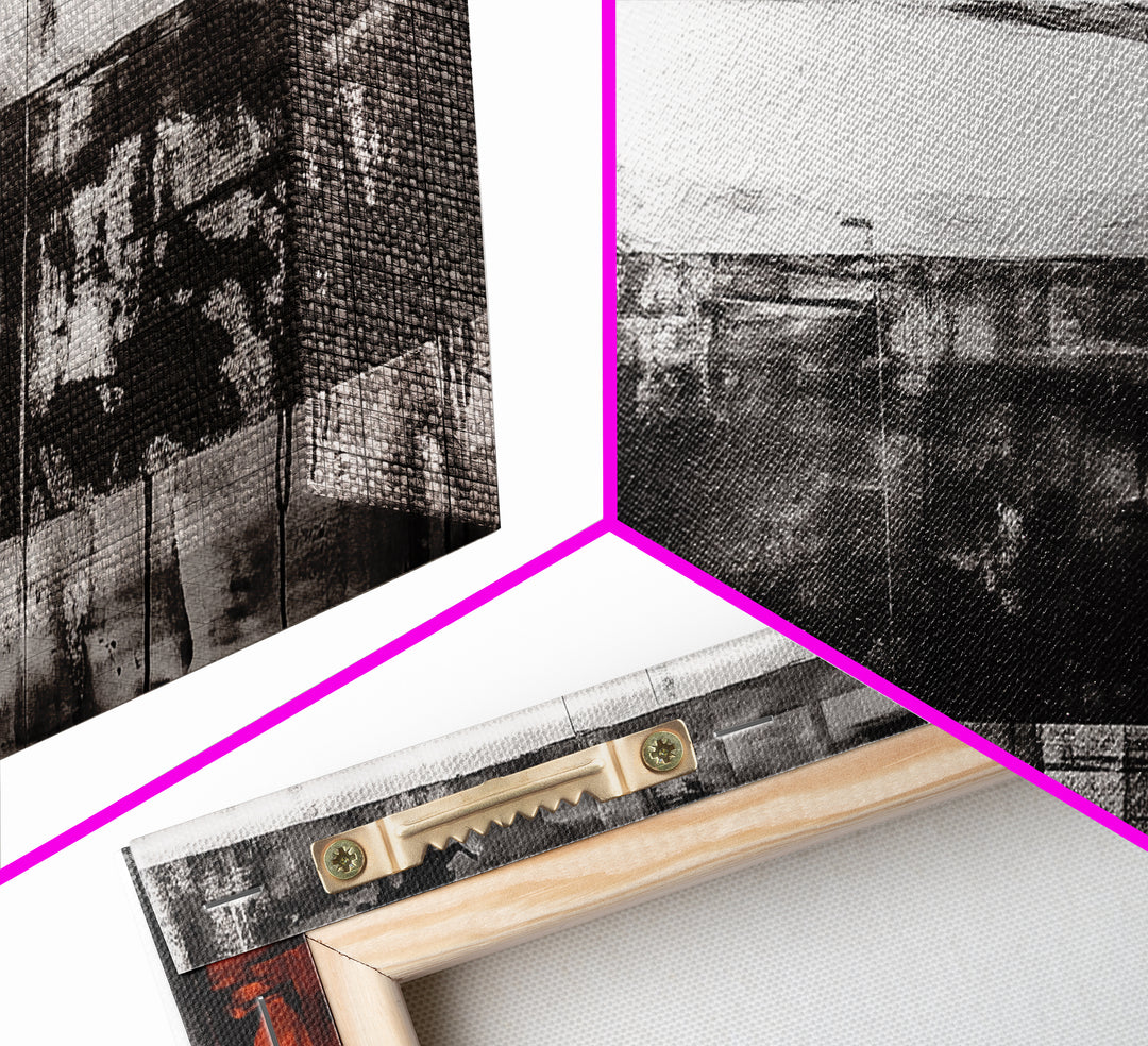 Abstract Art, Modern Minimalist, Black and White, Canvas Print, Bold Geometric, Office Wall Art, Contemporary Home Decor, Unique Design