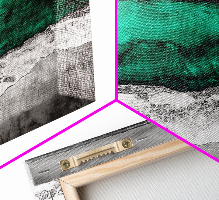 Abstract Ocean, Beach Wall Art, Coastal Decor, Seascape Painting, Modern Home Art, Nautical Decor, Framed Canvas Print, Large Wall Art