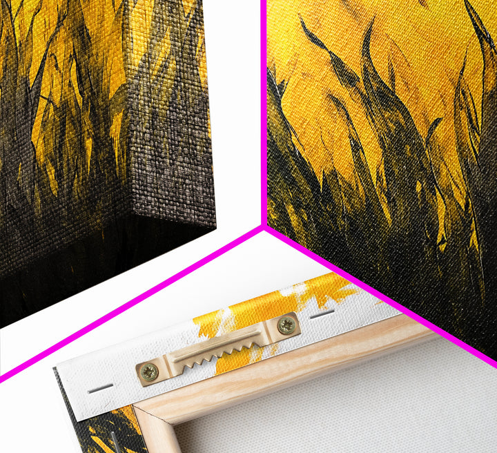 Abstract Grass, Autumn Tones, Nature Art, Canvas Print, Fall Decor, Farmhouse Art, Earthy Tones, Bedroom Wall Art, Rustic Home Decor